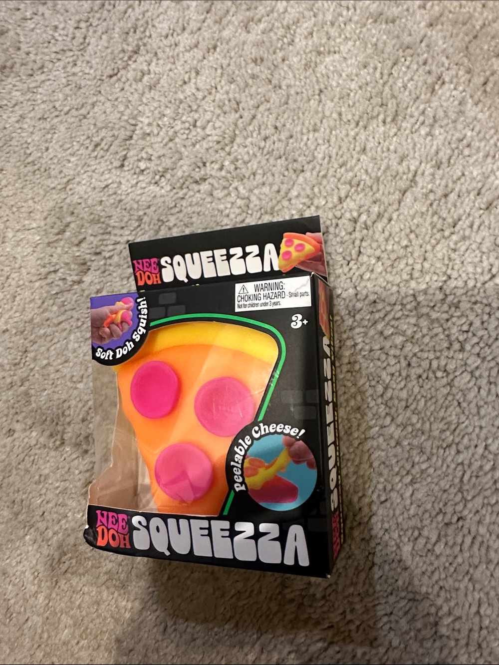 Squeezza Orange & Pink Pizza Squishy Toy